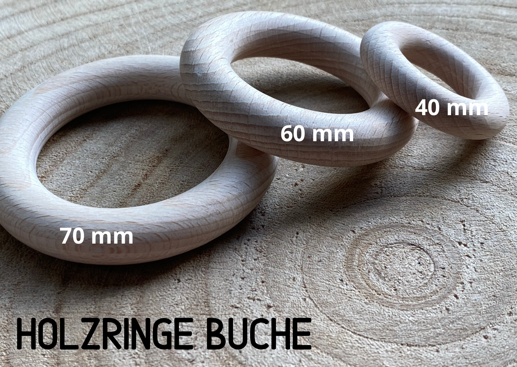 Holz Ringe Buche 40-70 mm