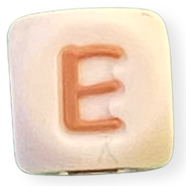 Silikonbuchstaben 10 mm- Ivory/Camel
